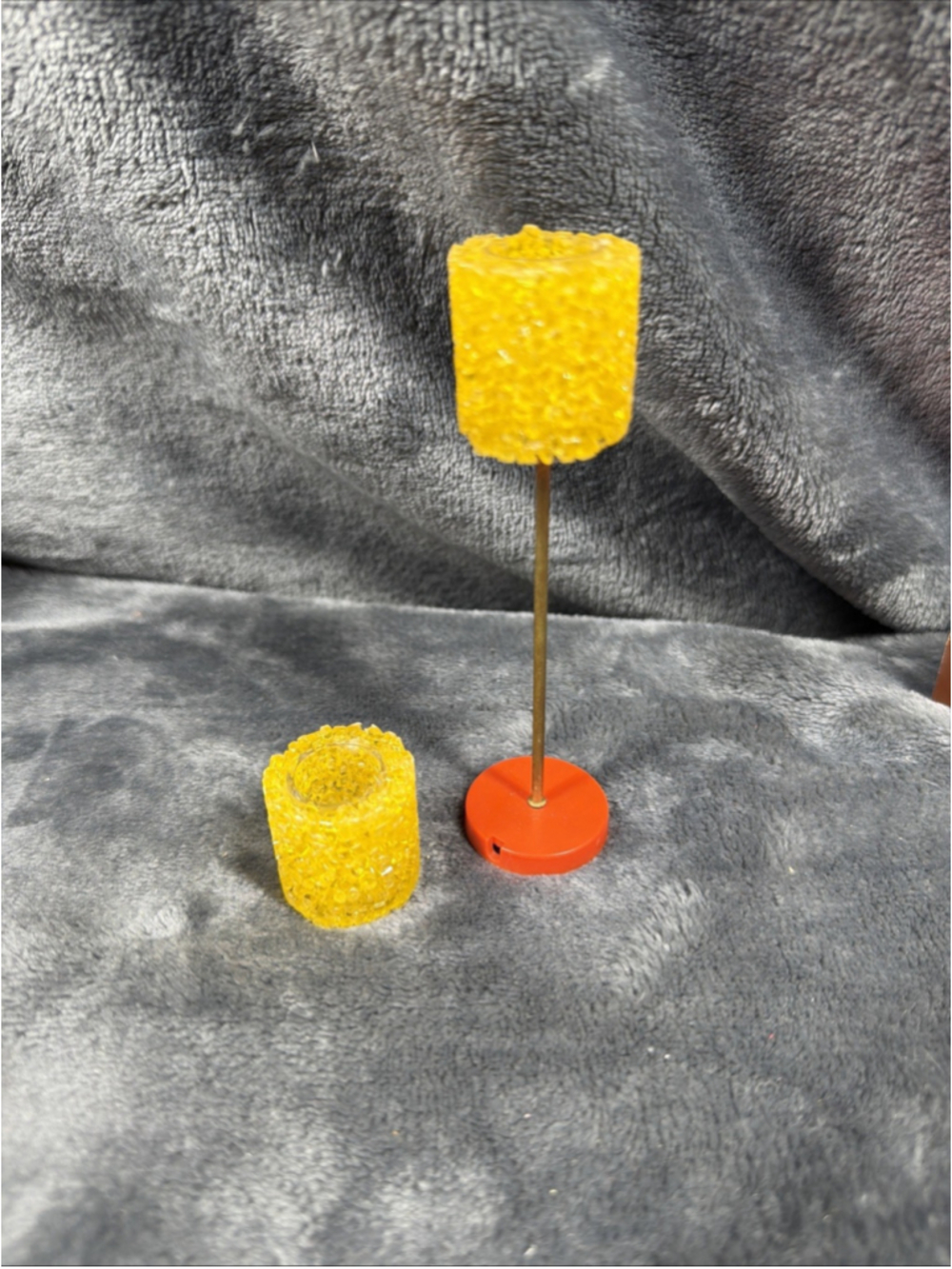 VINTAGE 1970'S DOLLHOUSE MINIATURE LIGHT SPAGHETTI YELLOW SHADE RARE Read